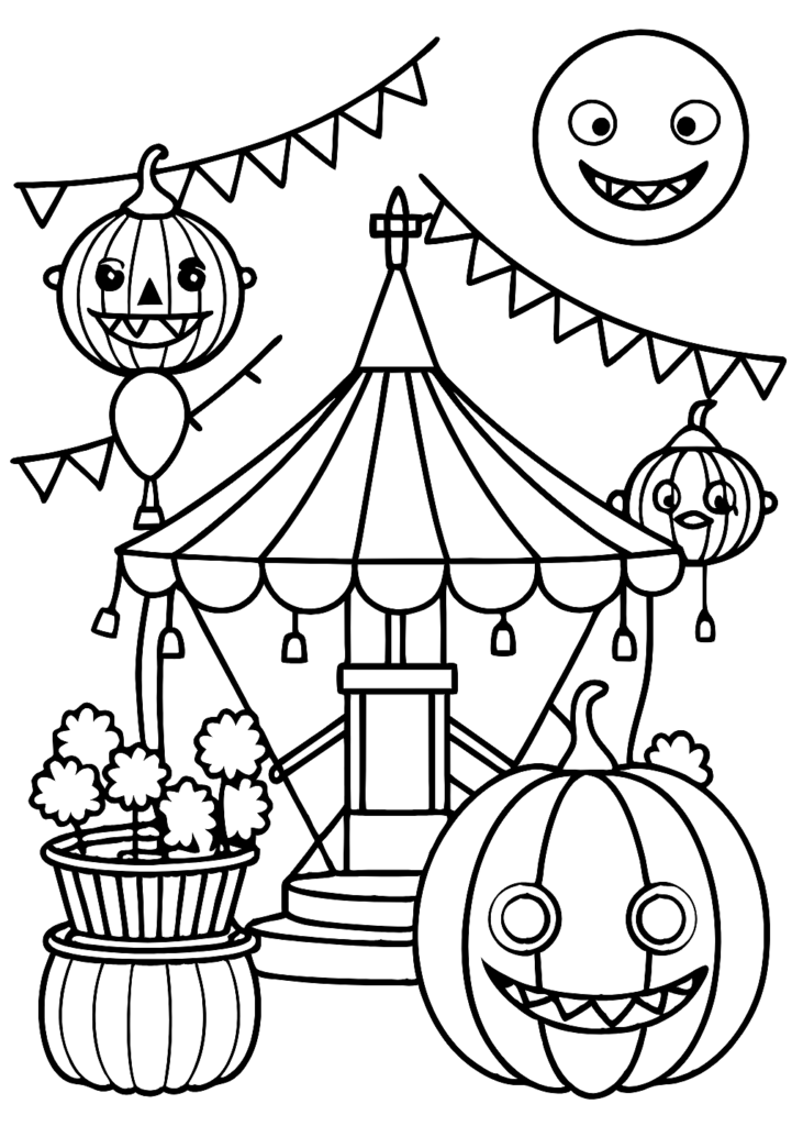 adult coloring pages halloween