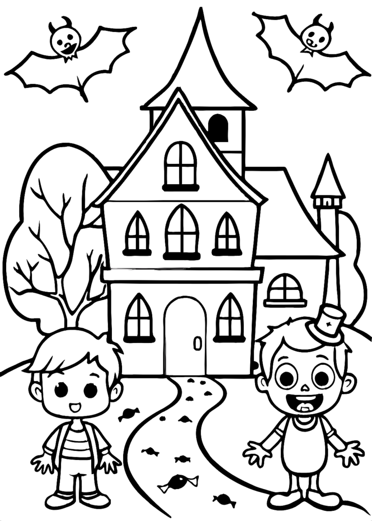 adult coloring pages halloween