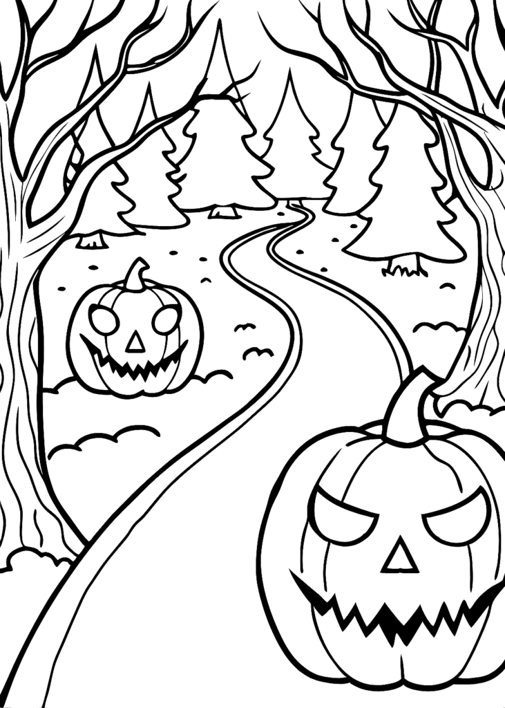 adult coloring pages halloween