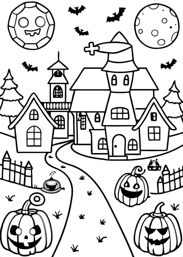 adult coloring pages halloween