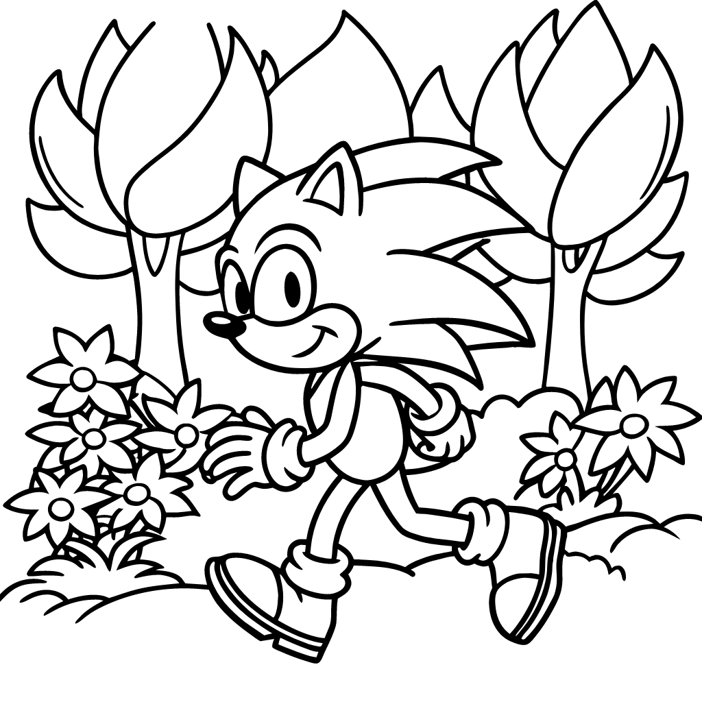 coloring pages sonic