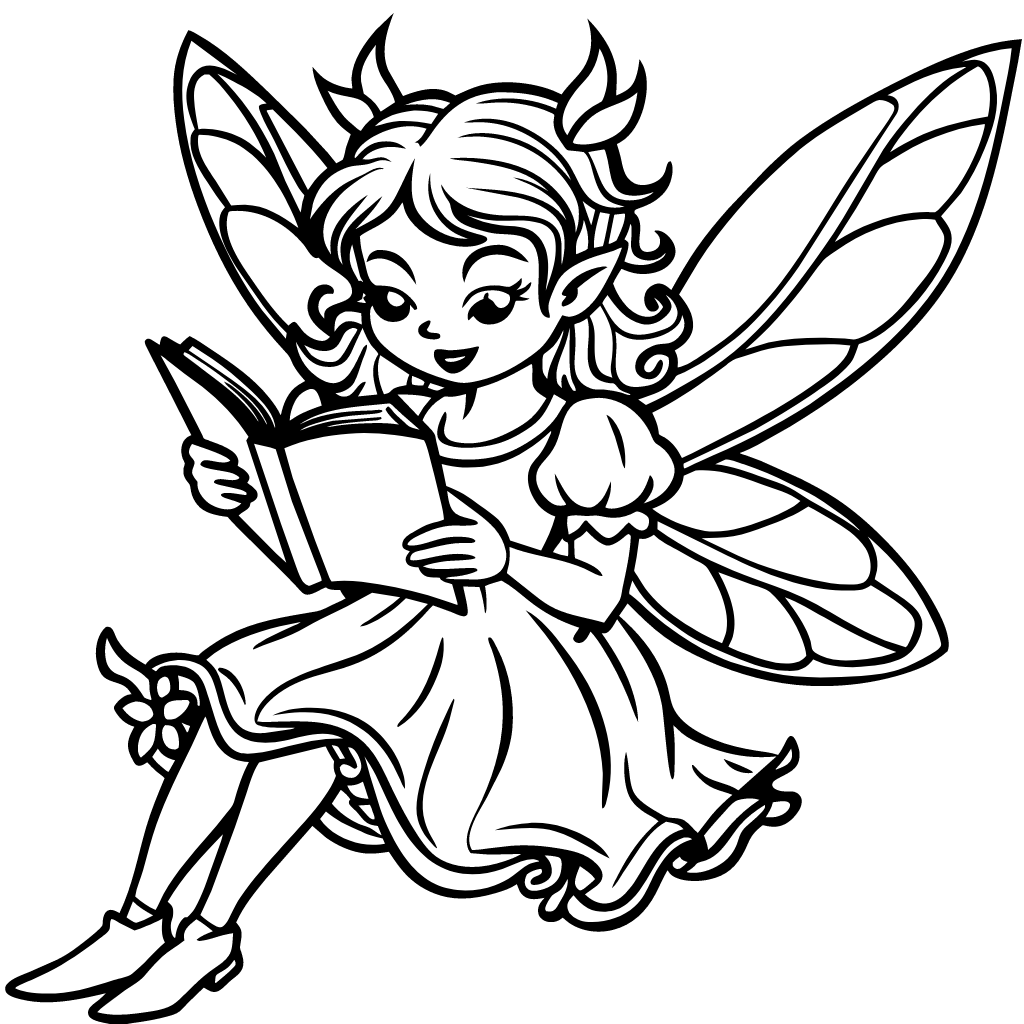 adult fairy coloring pages