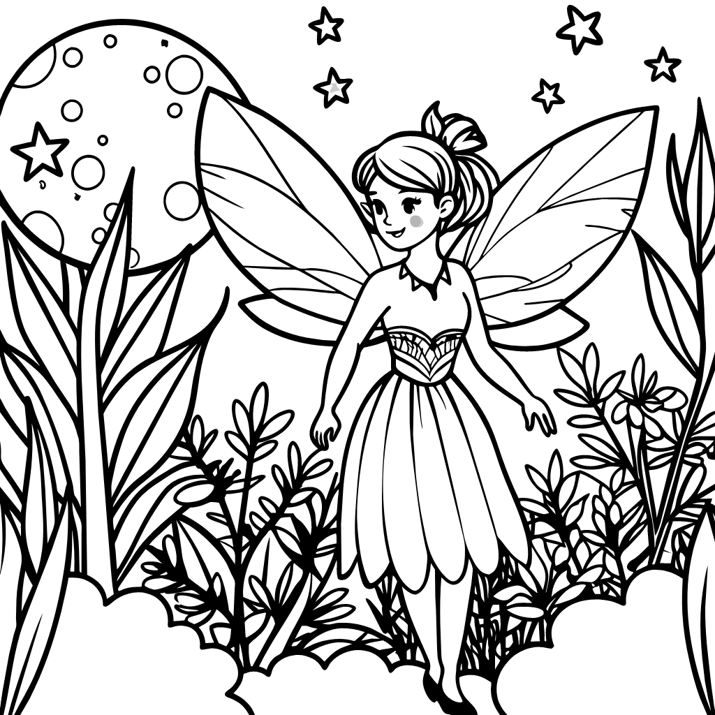 adult fairy coloring pages