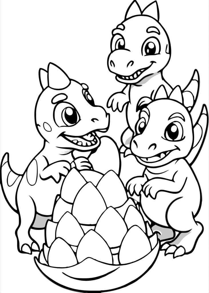 coloring book pages dinosaurs