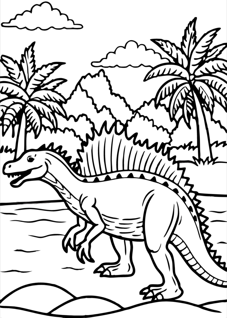 coloring book pages dinosaurs