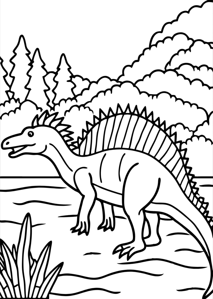 coloring book pages dinosaurs