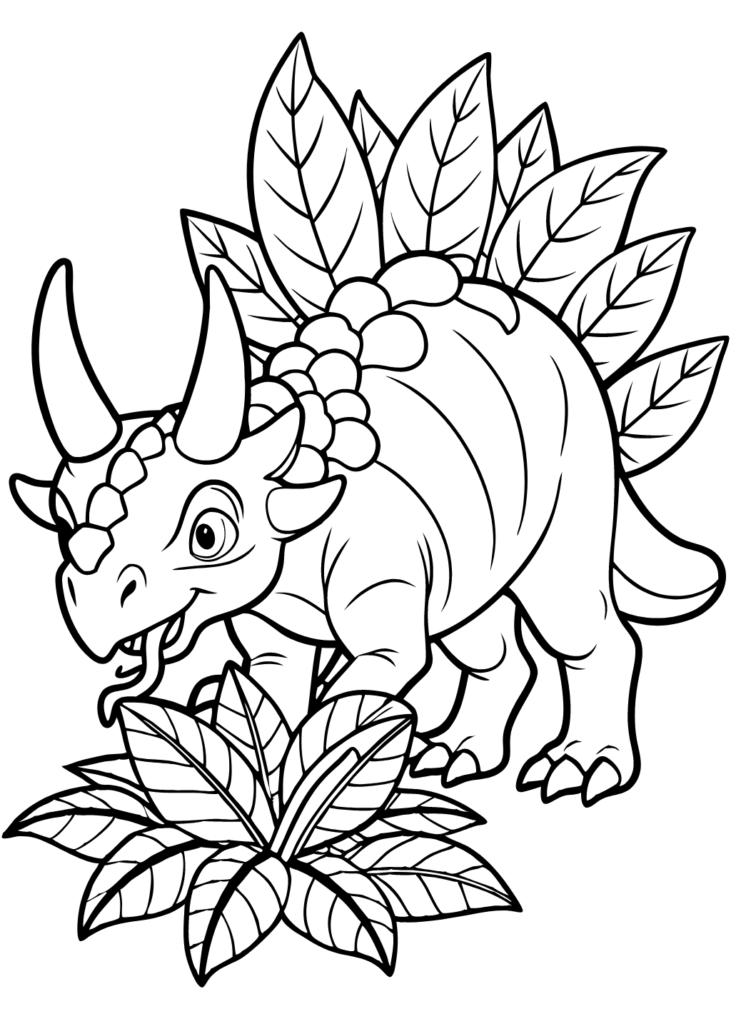 coloring book pages dinosaurs