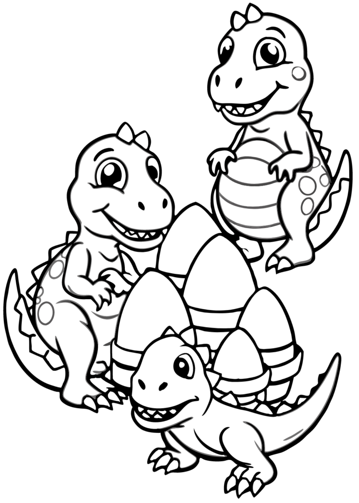 coloring book pages dinosaurs