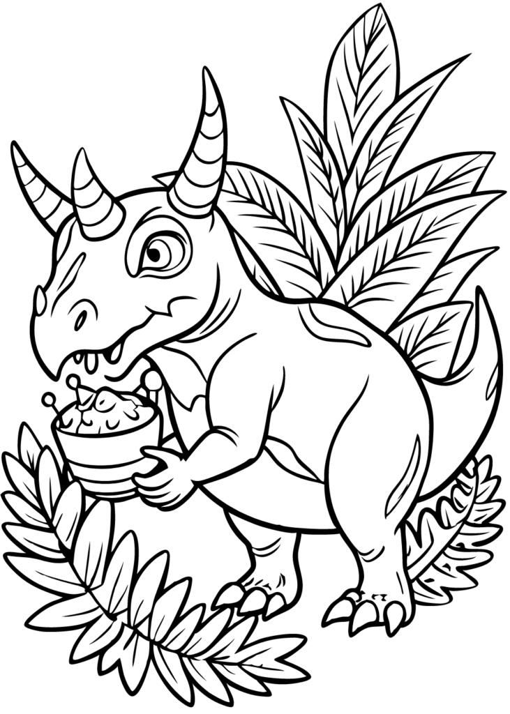 coloring book pages dinosaurs