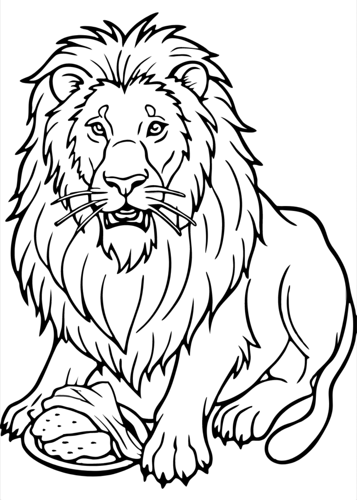 adult coloring pages lion