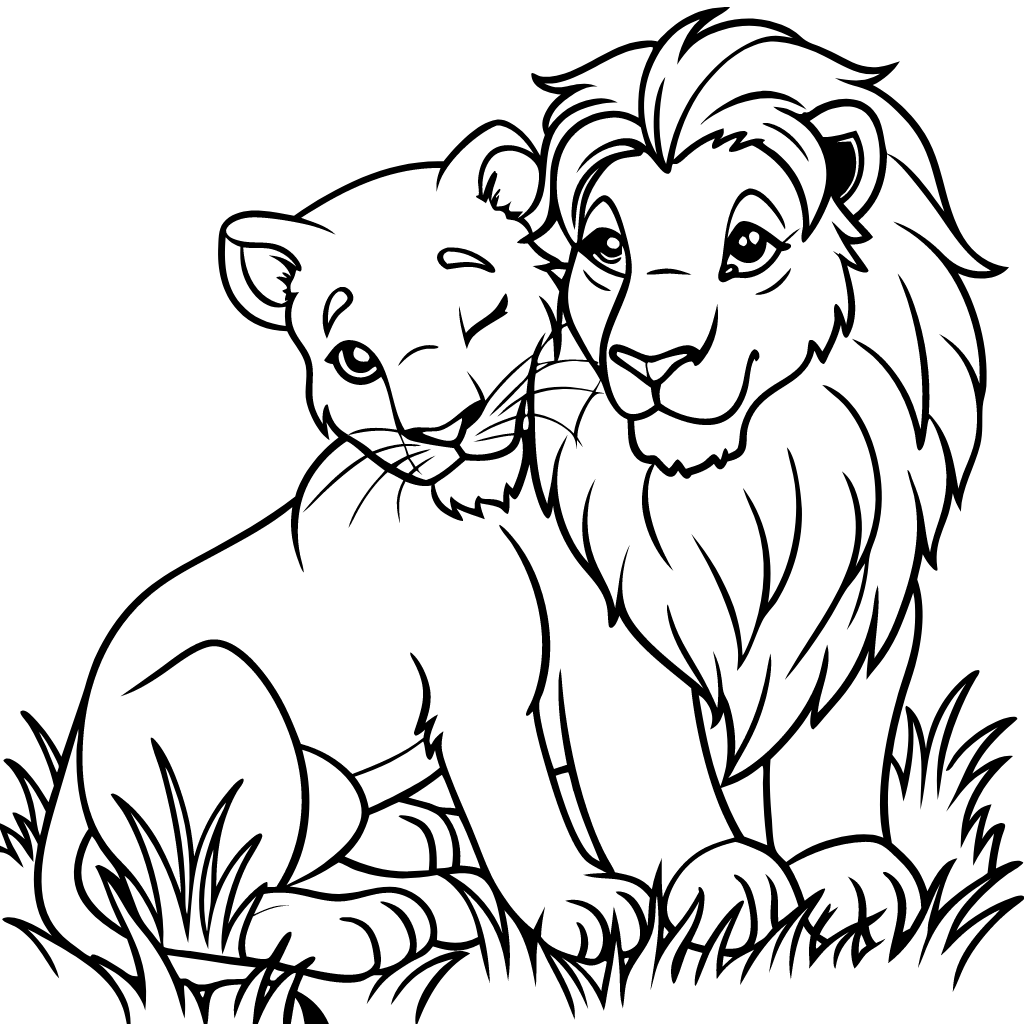 adult coloring pages lion