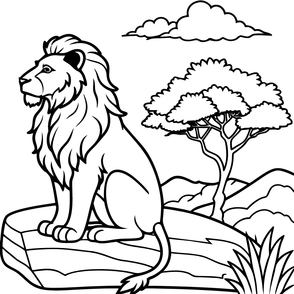 adult coloring pages lion