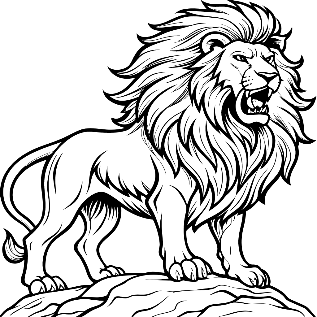 adult coloring pages lion