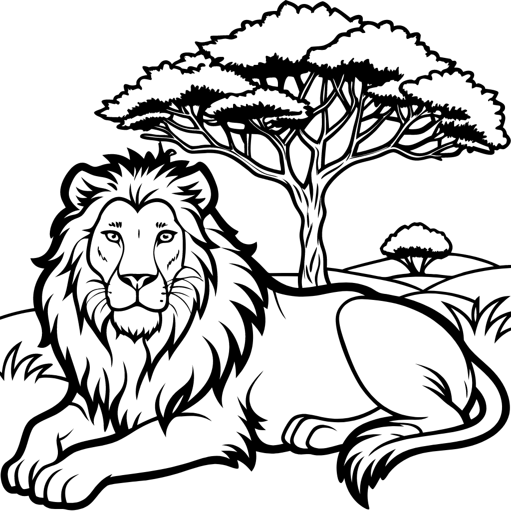 adult coloring pages lion