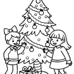 christmas tree color page