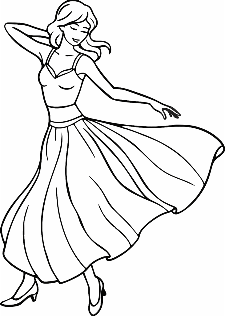 a coloring page of taylor swift