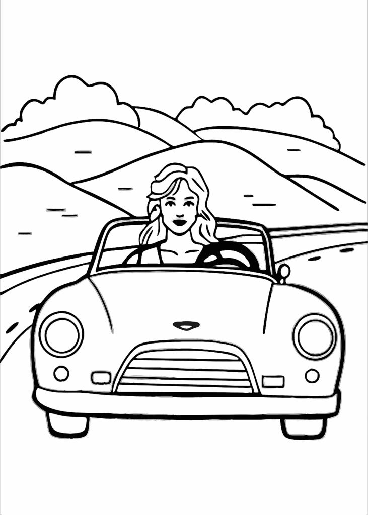 a coloring page of taylor swift