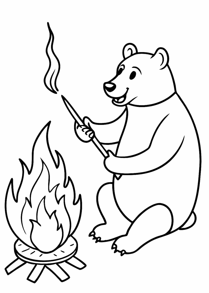 bear coloring page