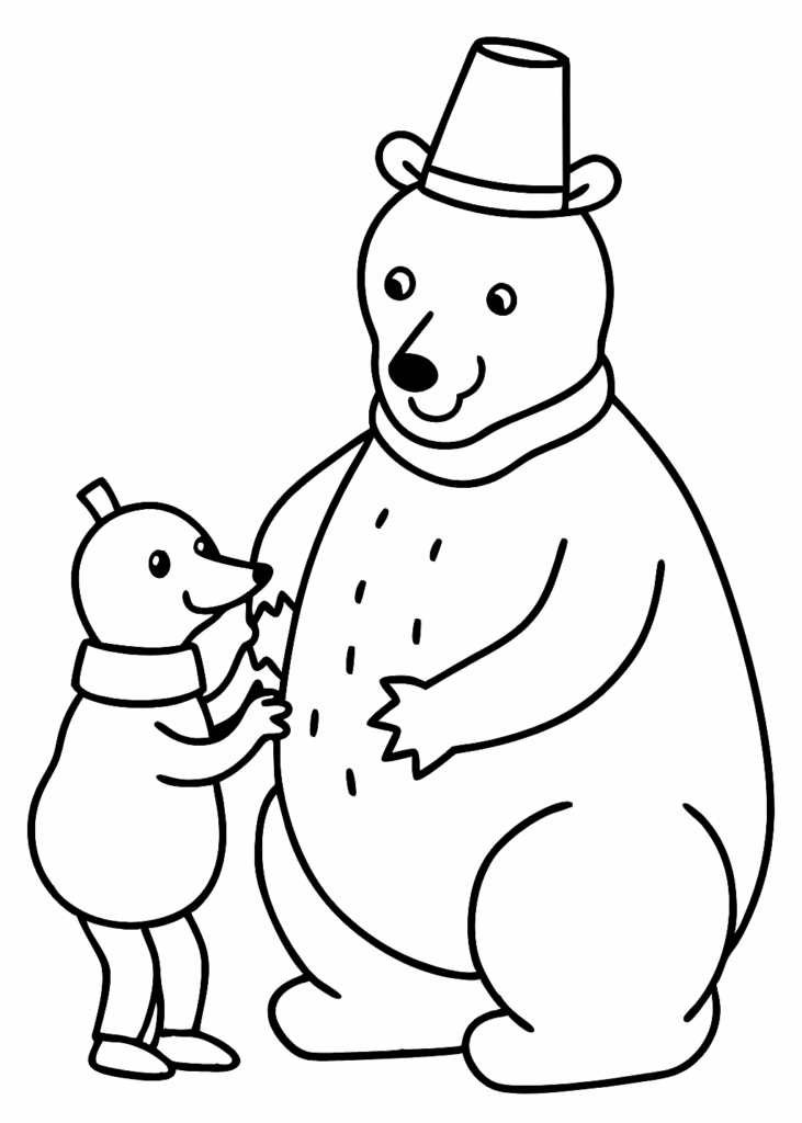 bear coloring page