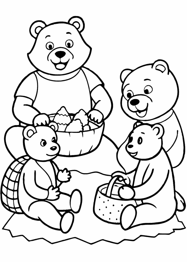 bear coloring page