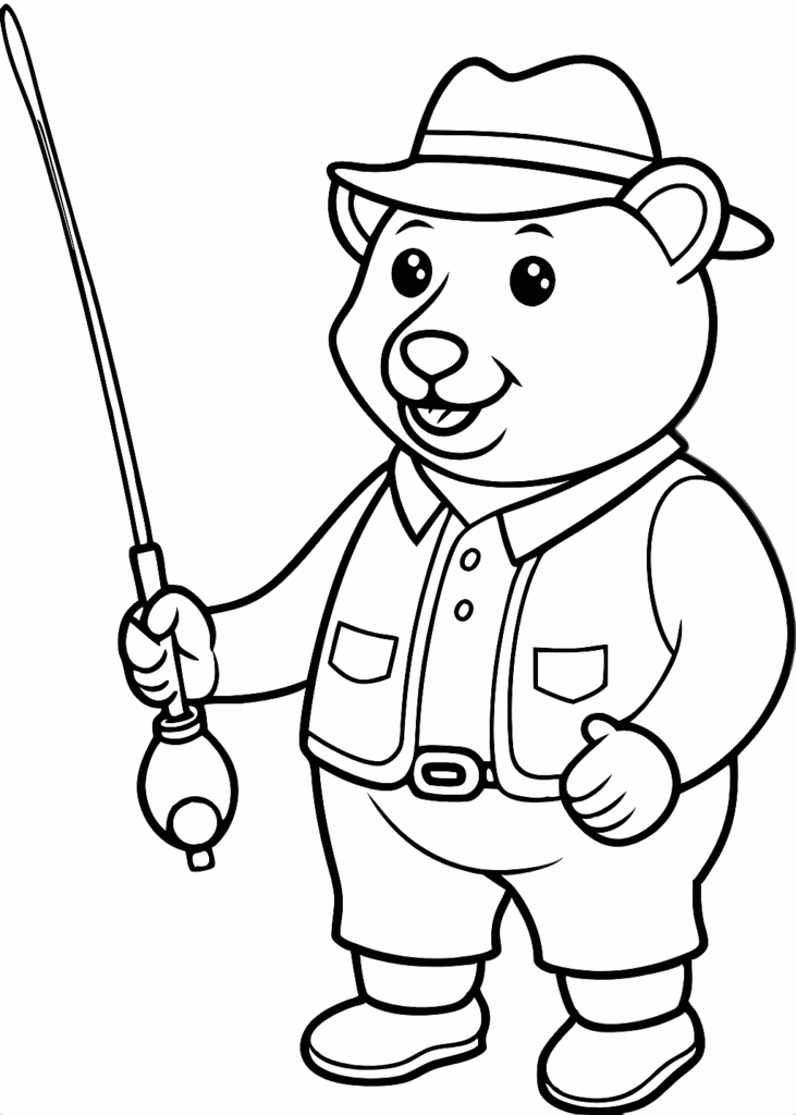 bear coloring page