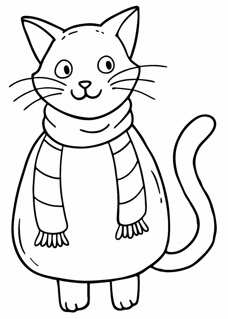 a cat coloring page