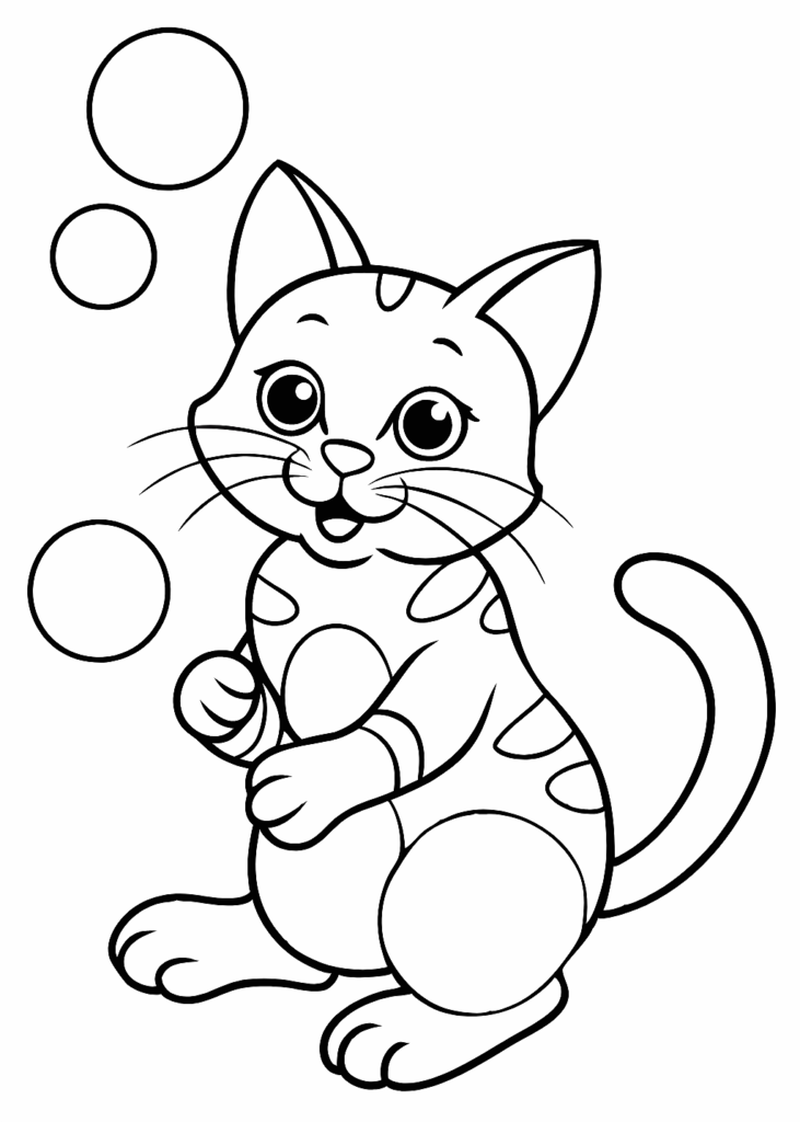 a cat coloring page