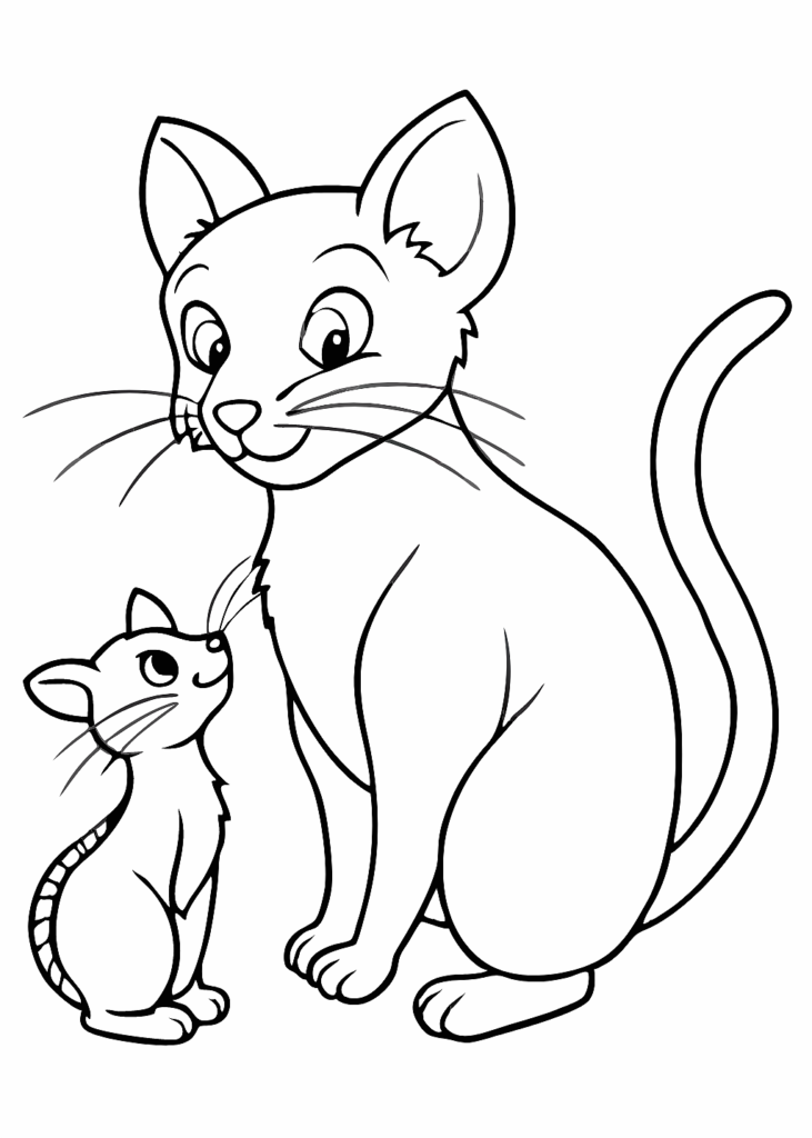 a cat coloring page