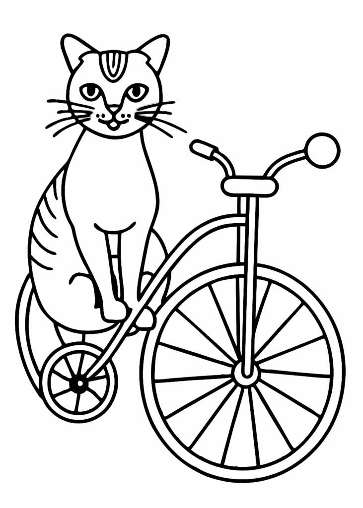 a cat coloring page