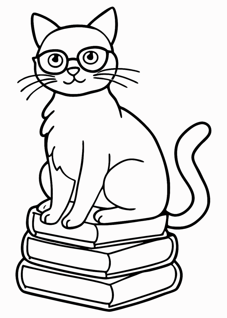 a cat coloring page