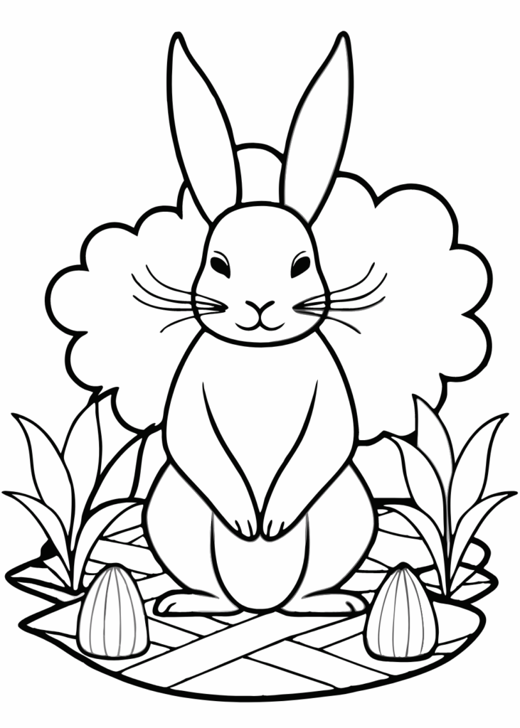 bunny coloring page