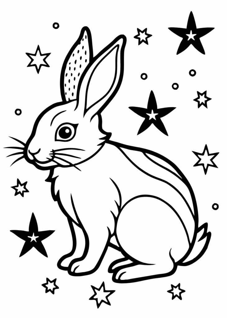 bunny coloring page