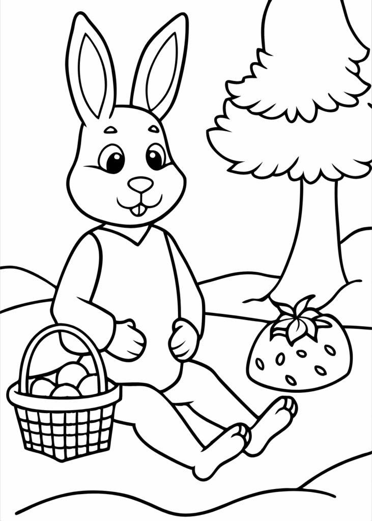 bunny coloring page