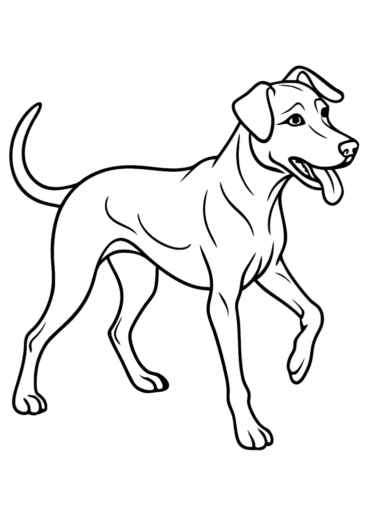 coloring page dog