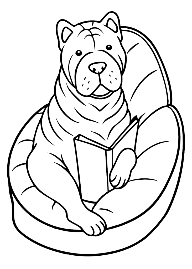 coloring page dog