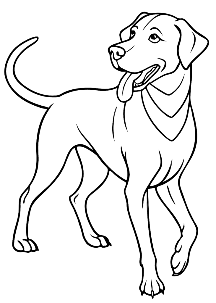 coloring page dog