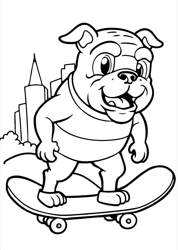 coloring page dog