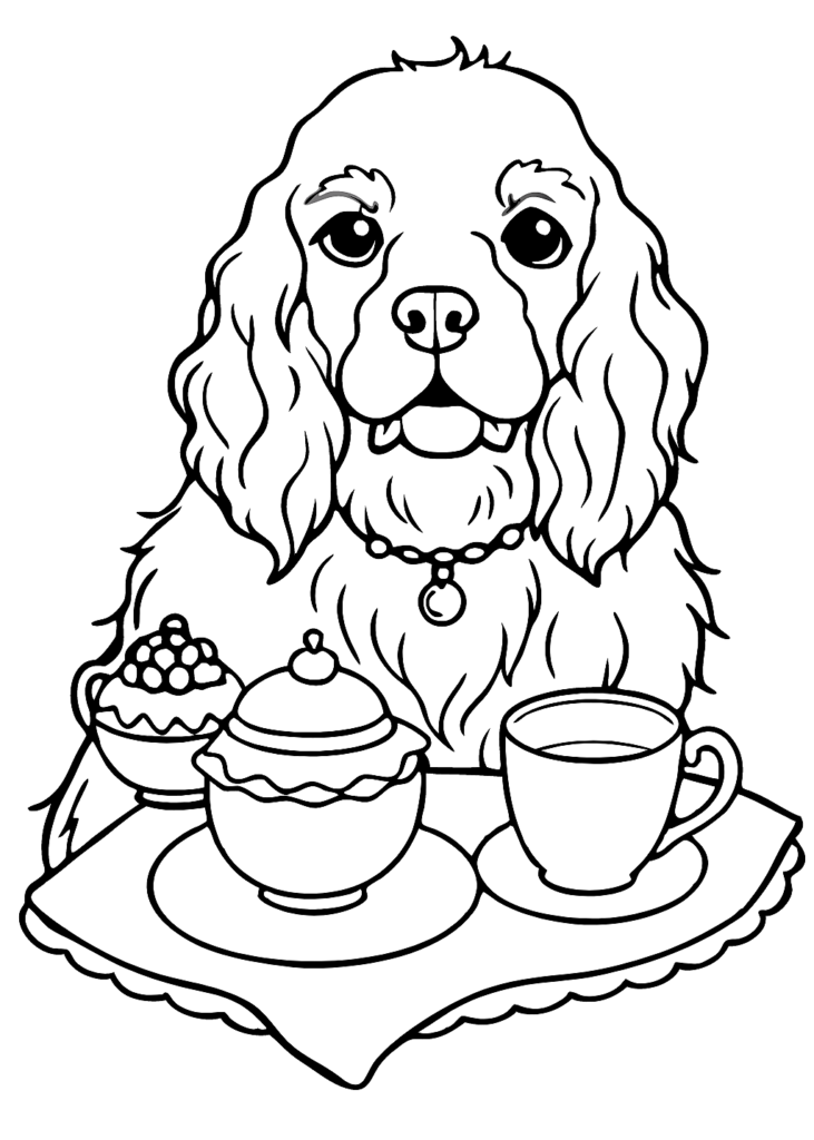 coloring page dog