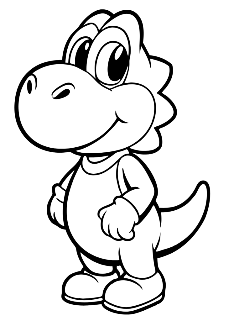 coloring page yoshi