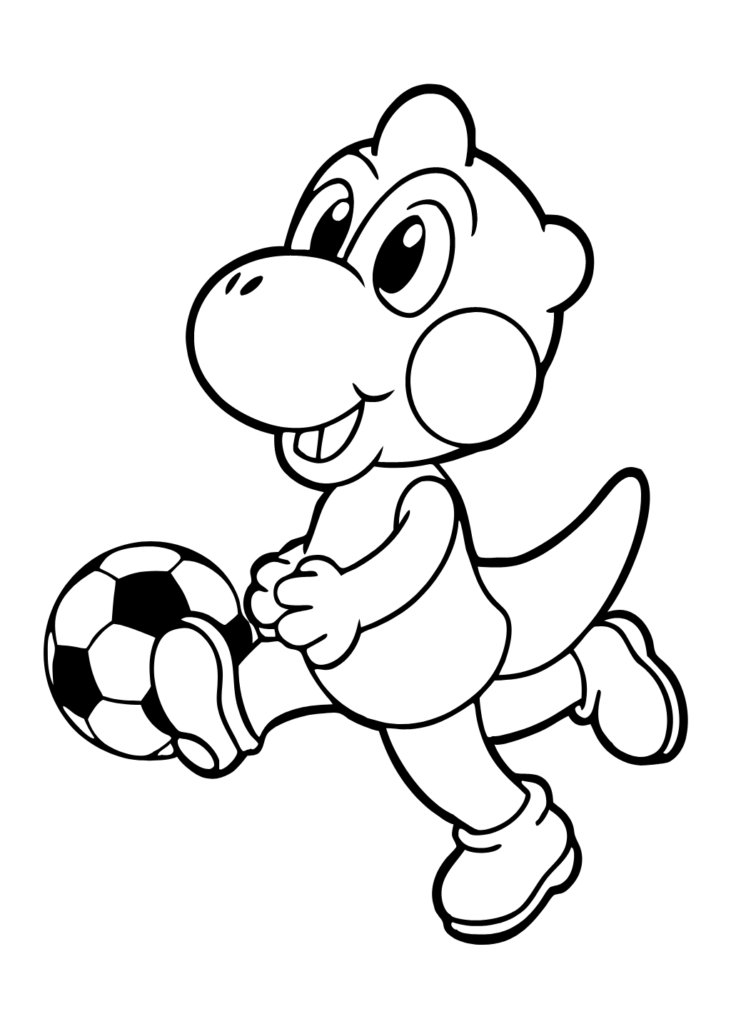 coloring page yoshi