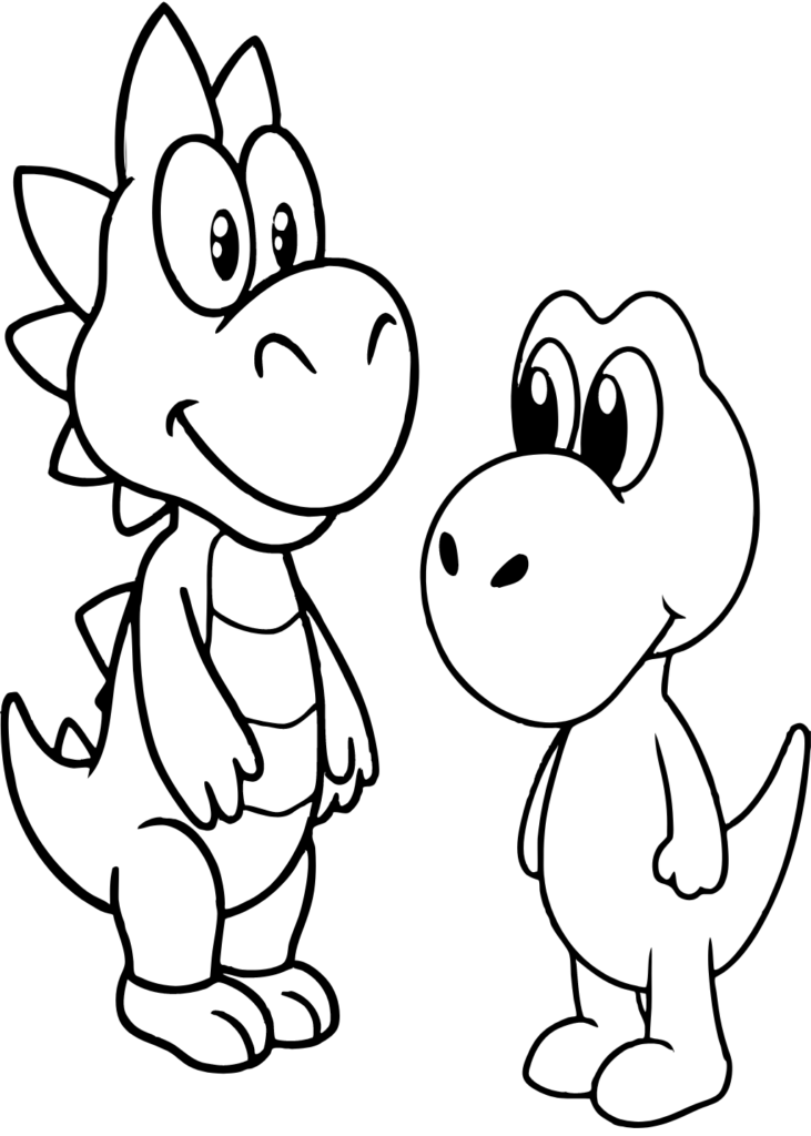 coloring page yoshi